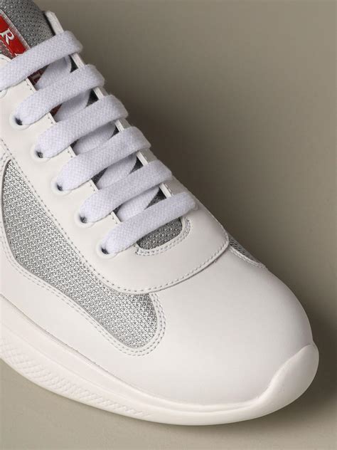 prada men's white sneakers|men's Prada sneakers on sale.